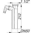 Dallmer Tauchrohr 010/1 m einer Winkelschlauchtülle...