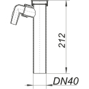 Dallmer Tauchrohr 010/1 m einer Winkelschlauchtülle...