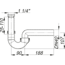 Dallmer Röhren-Siphon 100/0 ohne...