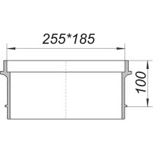 Dallmer Verlängerungsrahmen für Ballstau 110 100mm