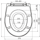 Alcadrain A603 WC-Sitz universal mit Kindersitz, Duroplast