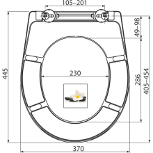 Alcadrain A604 FLOWER WC-Sitz universal SOFTCLOSE, Duroplast