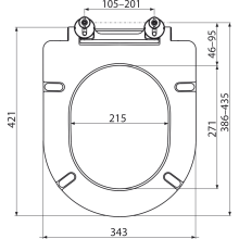 Alcadrain A678S WC-Sitz Duroplast für WC Alca Medic