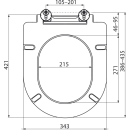 Alcadrain A678S WC-Sitz Duroplast für WC Alca Medic