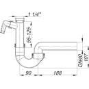 Dallmer Röhren-Siphon 100/1 m 1...