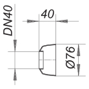 Dallmer Wandrosette R 4, DN 40