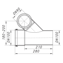 Dallmer Wand-WC ReihenAnschluss 899 DN 80/100/100