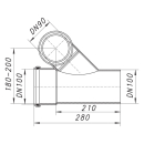 Dallmer Wand-WC ReihenAnschluss 899 DN 80/100/100