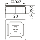 Dallmer Aufsatz DallDrain Select, 100 x 100 mm