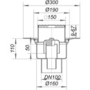 Dallmer Bodenablauf 61 HT/KE Serie 15 150x150mm DN 100