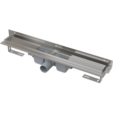 Alcadrain APZ4 Flexible Duschrinne mit Rand für den perforierten Rost und mit einstellbarem Kragen zur Wand