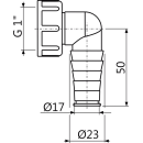 Alcadrain Gerätenanschluss komplett G1"...