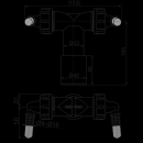 Alcadrain P157Z Doppelanschluss komplett DN40 / DN32  8...