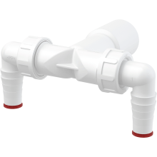 Alcadrain P155Z Doppelanschluss komplett DN40 / DN32  17 –23 mm Schlauchanschluss mit Rückschlagklappen