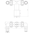 Alcadrain P155Z Doppelanschluss komplett DN40 / DN32  17...