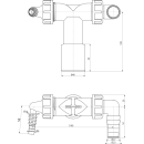 Alcadrain P156Z Doppelanschluss komplett DN40 / DN32  8...