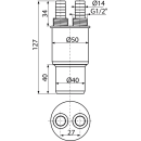 Alcadrain HT Anschluss-Reduktion 40/50 × G1/2"