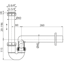Alcadrain Siphon für abtropfendes Kondensat DN40