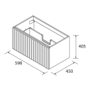 Waschtischunterschrank BIBA 600 1 Metallschublade...