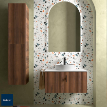 Waschtischunterschrank BIBA 800 1 Metallschublade NUSSBAUM MAYA