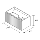 Waschtischunterschrank BIBA 800 1 Metallschublade...