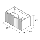 Waschtischunterschrank BIBA 1000 1 Metallschublade...