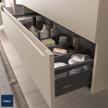 Waschtischunterschrank MONTERREY 1000 1 Metallschublade mit Softeinzug MACCHIATO 997 x 270 x 450 mm