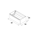 Waschtischunterschrank MONTERREY 1000 1 Metallschublade...