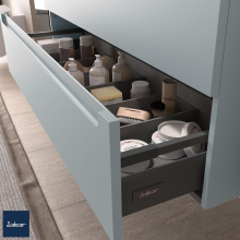Waschtischunterschrank MONTERREY 1000 1 Metallschublade mit Softeinzug BLUE FOG 997 x 270 x 450 mm
