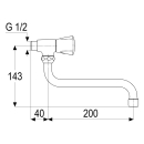 Wandschwenkventil Serie classic-line_2 mit Classic-line...