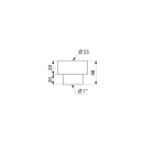 Delabie Steckmuffe Hock-WC D55