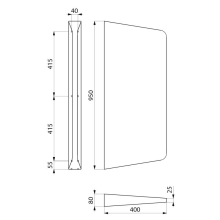 Delabie Urinal-Schamwand LISO XL Edelstahl 1.4301 satiniert