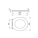 Delabie WC-Sitz S21/700 schwarz Polyethylen ohne Deckel