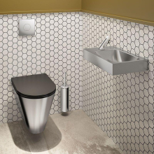 Delabie WC-Sitz Slim S21 schwarz Duroplast mit Deckel