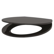 Delabie WC-Sitz Slim BCN schwarz Duroplast mit Deckel mit Abs-Auto.