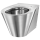 Delabie WC BCN S wandh. Anschl. hi. Edst. 1.4301 doppeltes Materialfinish