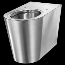 Delabie WC S21 P bodenst. Anschl. von hinten Edst. 1.4301 satiniert