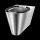 Delabie WC S21 S wandh. Edst. 1.4301 satiniert +2 Sitzbacken schwarz