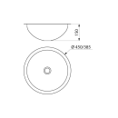 Delabie Einbau-WT HEMI D 385mm ohne Überlauf...