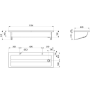 Delabie Waschrinne CANAL L.1200 2 Hl.D22 Abl. rechts...