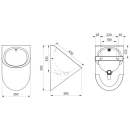 Delabie Urinal DELTA wandh. Anschl. von oben Edst. 1.4301...