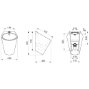 Delabie Urinal FINO wandh. Anschl. von oben Edst. 1.4301...