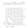 Delabie Brausetasse 700x700 Höhe 60 mm Edelstahl 1.4301 satiniert