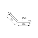 Delabie Winkelgriff 135Gr ECO D25 220x220mm Edst....