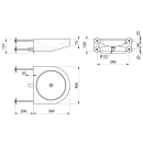 Delabie WT PMR XS TC wandh. ohne Hahnloch Edst. 1.4301...