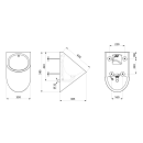 Delabie Urinal DELTA TC wandh. Anschl. von hinten Edst....
