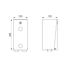 Delabie WC-Papierhalter f. 2 Rollen, Edst. 1.4301...
