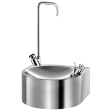 Delabie Trinkbrunnen SD Trinksprudl.+Schwanenhalsarm. Edst. 1.4301 sat