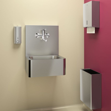 Delabie Waschtisch Hygiene hohe Rückwand Edst. 1.4301 sat.