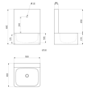 Delabie Handwaschbecken Hygiene 1 Hahnloch D22 Edst....